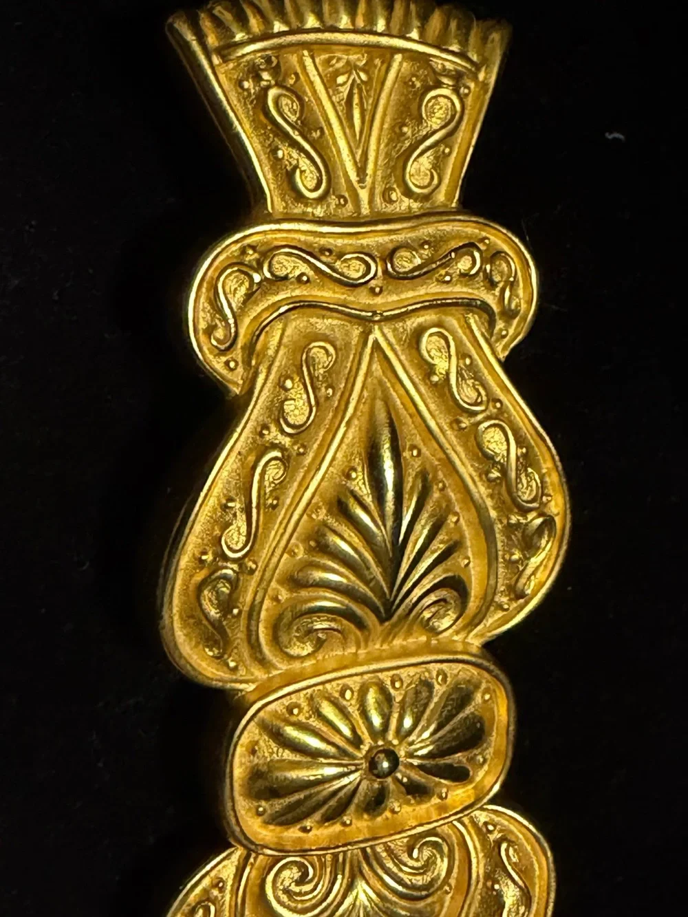 Vintage Doreen Ryan DR ©94 Gold Tone Ornate Statement Belt Buckle 1994 Rare